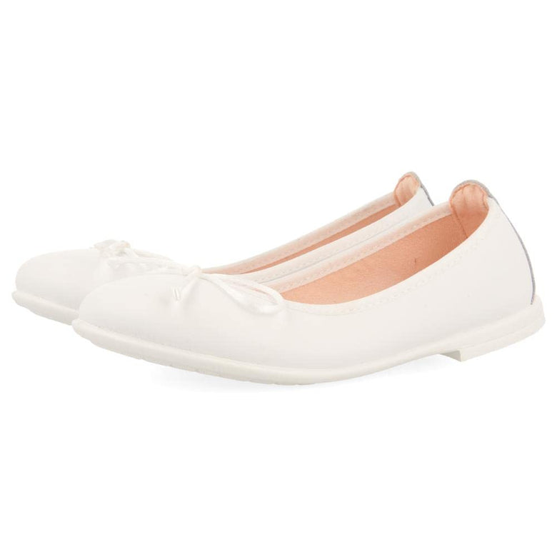 GIOSEPPO Girls Arren Ballet Flats, White, 14 Little Kid