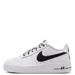 Nike Air Force 1 Low Grade School Lifestyle Shoes (White/Black)