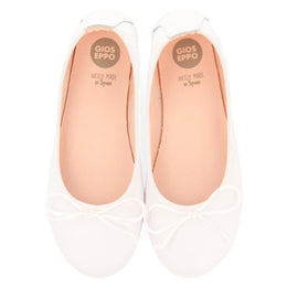 GIOSEPPO Girls Arren Ballet Flats, White, 14 Little Kid