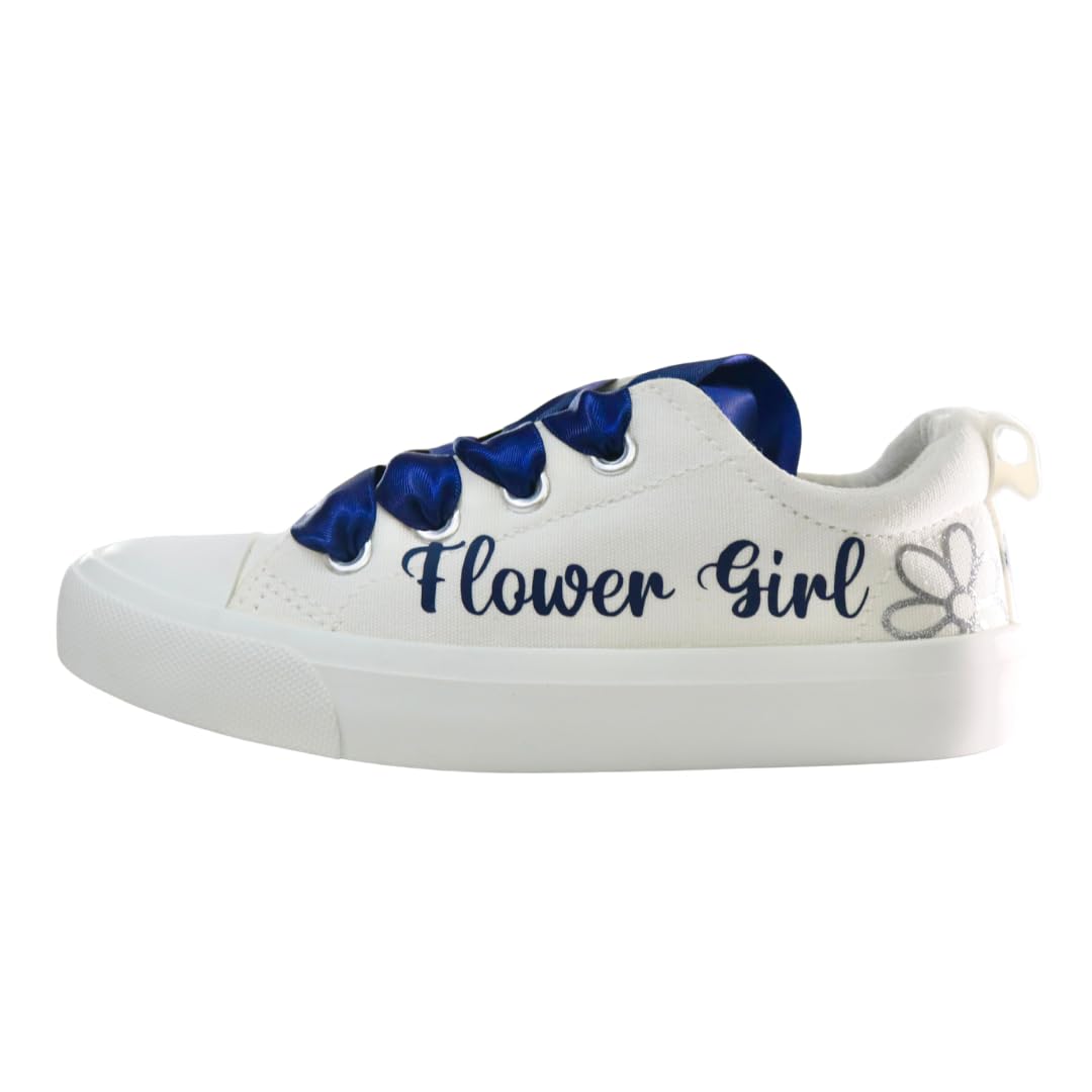 Toddler Slip-On Canvas Breathable Non-Slip Sneakers for Flower Girl Wedding Theme