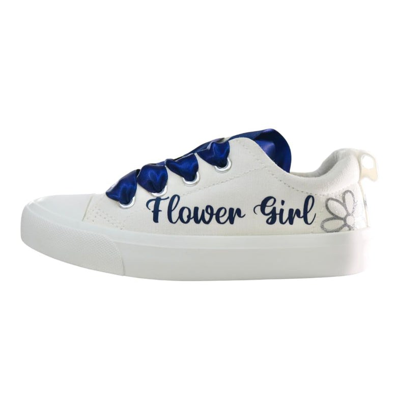 Toddler Slip-On Canvas Breathable Non-Slip Sneakers for Flower Girl Wedding Theme