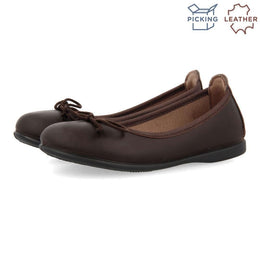 GIOSEPPO Girls' Voltaire Closed Ballet Flats, Brown Marron Marrón, 6 Big Kid