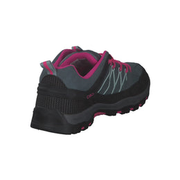 Rigel Low Kids' Waterproof Trekking Shoes - Mineral Green/Fluo Purple