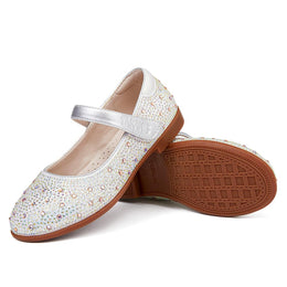 Rhinestone Mary Jane Ballerina Flats - Girls' Dress Shoes