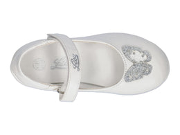 Lico Girls' Nerina V Ballet Flats, White, 7 Big Kid