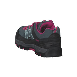 Rigel Low Kids' Waterproof Trekking Shoes - Mineral Green/Fluo Purple