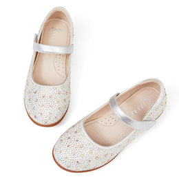 Rhinestone Mary Jane Ballerina Flats - Girls' Dress Shoes