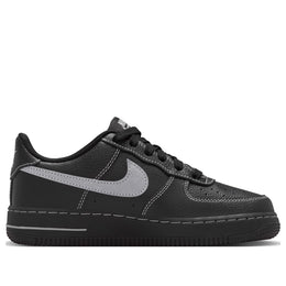 Air Force 1 LV8 Grade School Lifestyle Shoes (Black/Black/Black/Wolf Gray)