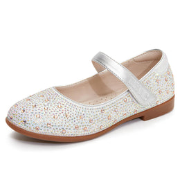 Rhinestone Mary Jane Ballerina Flats - Girls' Dress Shoes