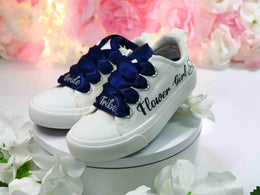 Toddler Slip-On Canvas Breathable Non-Slip Sneakers for Flower Girl Wedding Theme