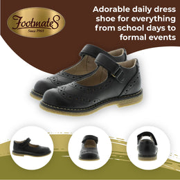 Lydia Leather Mary Jane Dress Flats - Custom-Fit Insoles & Slip-Resistant Soles