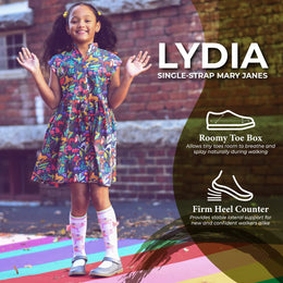 Lydia Leather Mary Jane Dress Flats - Custom-Fit Insoles & Slip-Resistant Soles