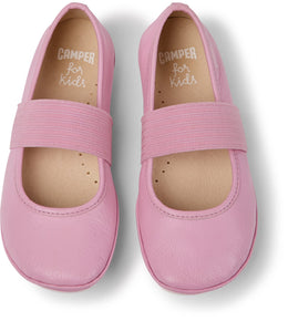 Camper Kids Girls Ballet Flat, Lt/Pastel Pink, 11 Toddler