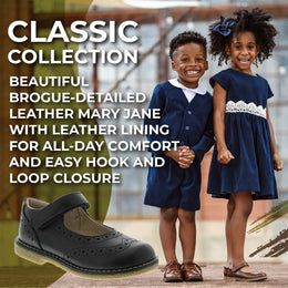 Lydia Leather Mary Jane Dress Flats - Custom-Fit Insoles & Slip-Resistant Soles